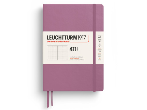Notatnik 411 w kropki A5 - Leuchtturm1917 - Dusty Rose, twarda okładka