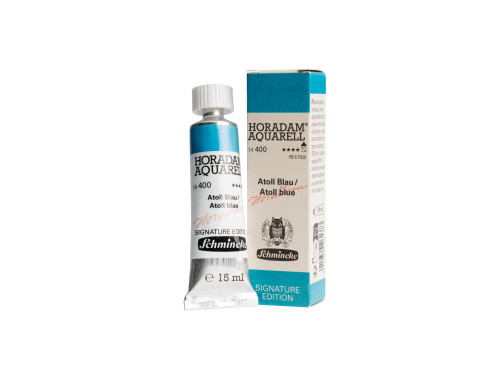 Horadam Aquarell watercolor paint - Schmincke - 400, Atoll Blue, 15 ml