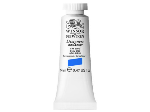 Farba gwasz Designers Gouache - Winsor & Newton - Sky Blue, 14 ml