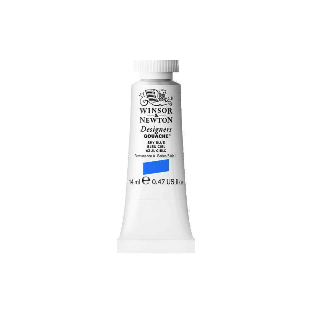 Farba gwasz Designers Gouache - Winsor & Newton - Sky Blue, 14 ml