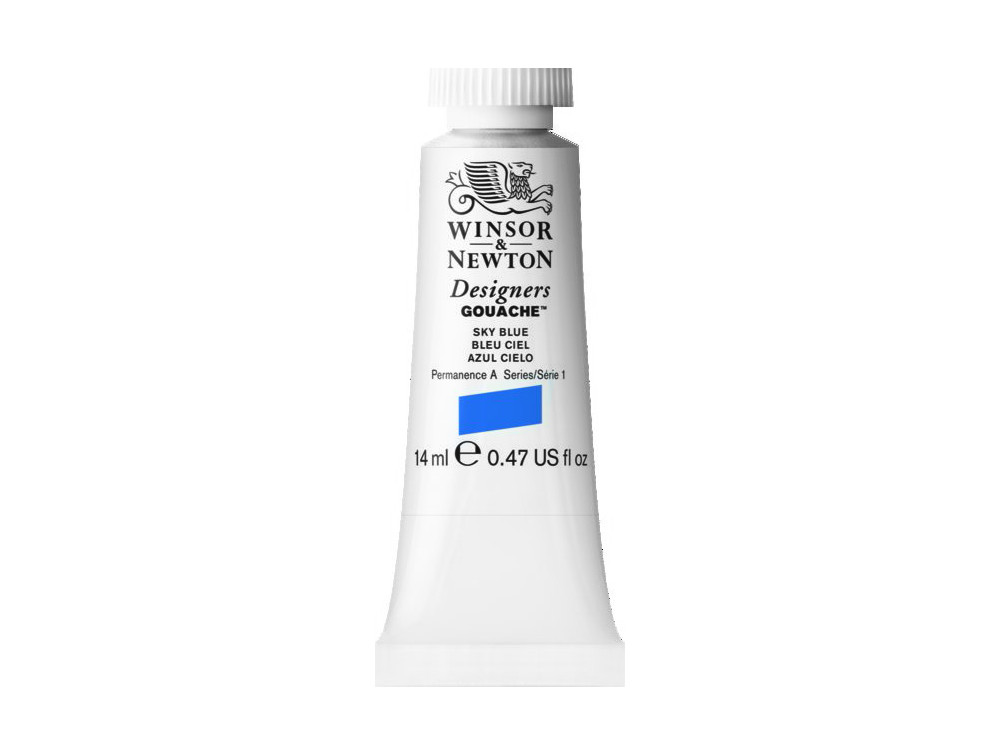 Gouache paint in tube - Winsor & Newton - Sky Blue, 14 ml