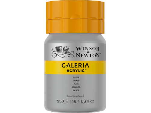 Acrylic paint Galeria - Winsor & Newton - 617, Silver, 250 ml