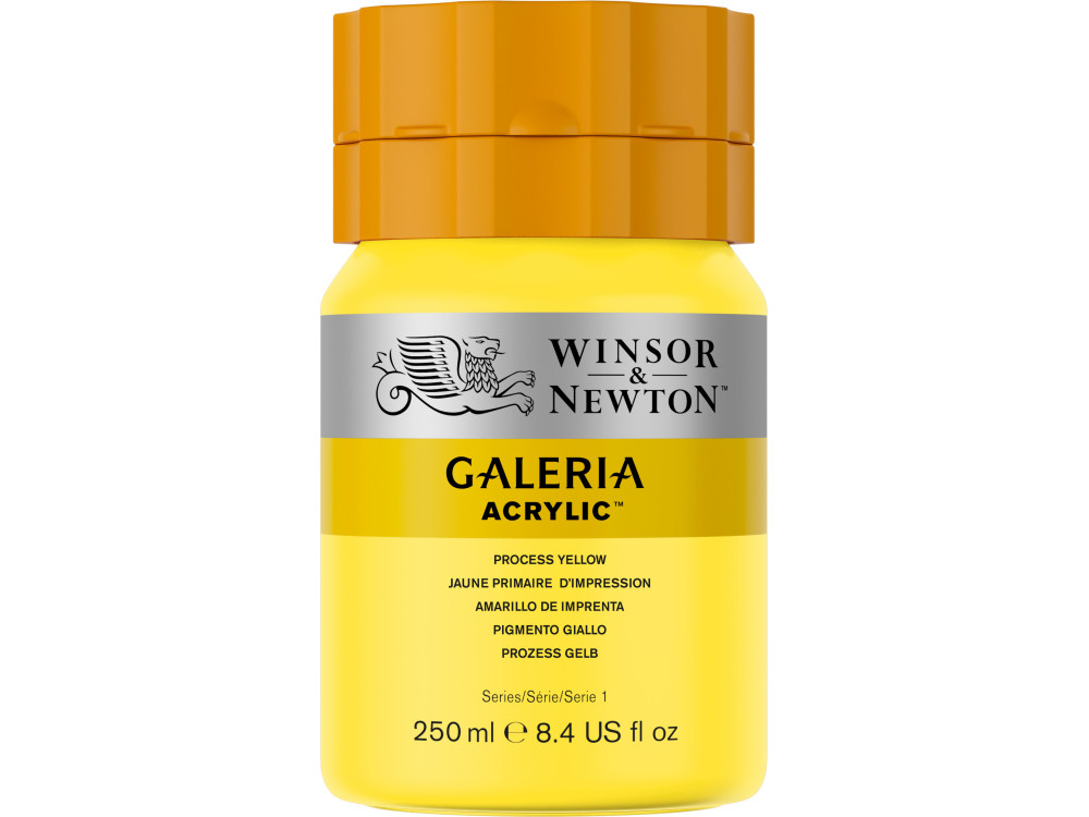Acrylic paint Galeria - Winsor & Newton - 527, Process Yellow, 250 ml