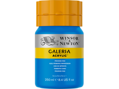 Farba akrylowa Galeria - Winsor & Newton - 535, Process Cyan, 250 ml