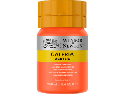 Farba akrylowa Galeria - Winsor & Newton - 090, Cadmium Orange Hue, 250 ml