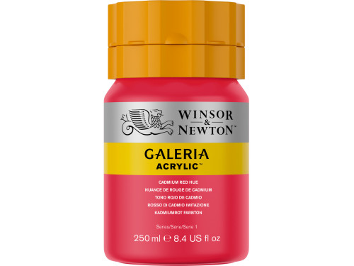 Farba akrylowa Galeria - Winsor & Newton - 095, Cadmium Red Hue, 250 ml