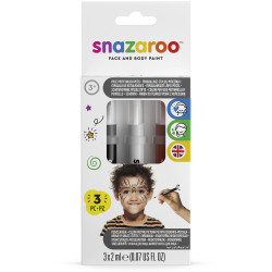 Face and body make-up brush paint - Snazaroo - 3 pcs.