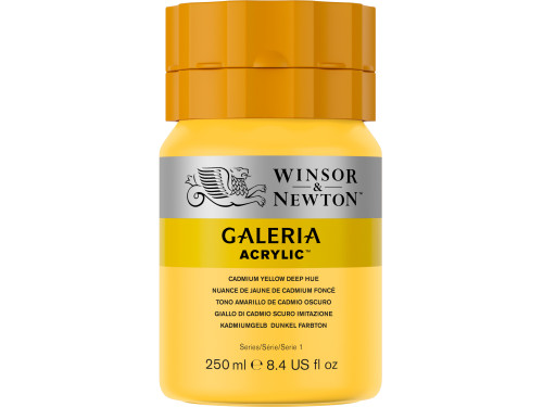 Farba akrylowa Galeria - Winsor & Newton - 115, Cadmium Yellow Deep Hue, 250 ml