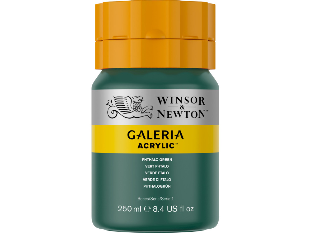 Farba akrylowa Galeria - Winsor & Newton - 522, Phthalo Green, 250 ml