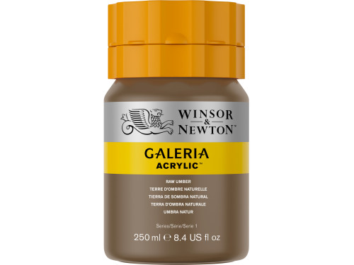 Farba akrylowa Galeria - Winsor & Newton - 554, Raw Umber, 250 ml