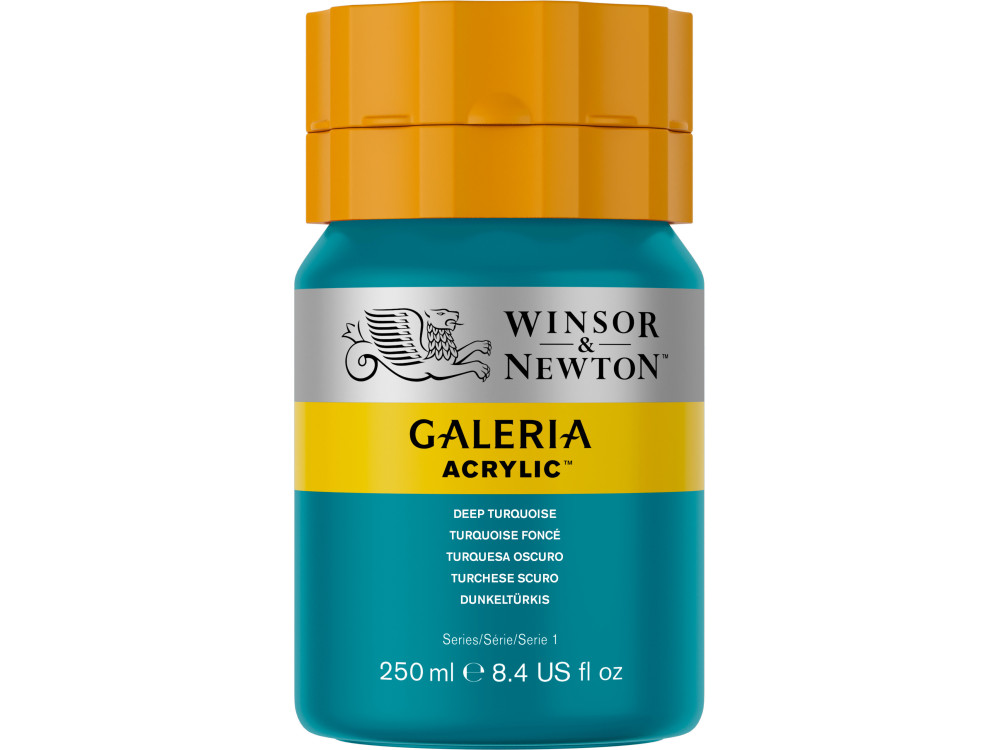 Farba akrylowa Galeria - Winsor & Newton - 232, Deep Turquoise, 250 ml