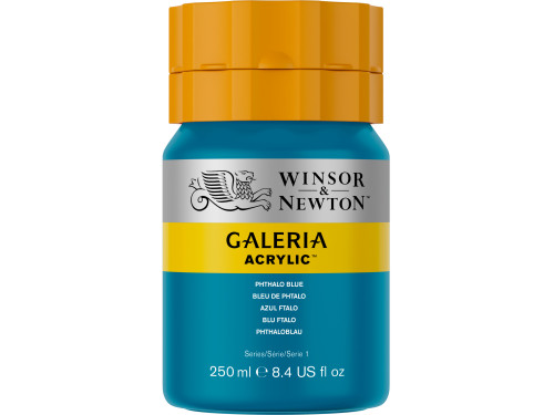 Farba akrylowa Galeria - Winsor & Newton - 516, Phthalo Blue, 250 ml
