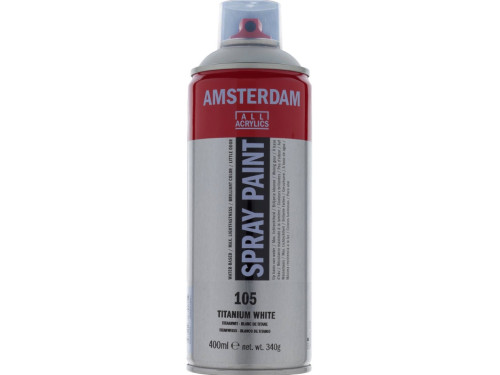 Acrylic spray paint - Amsterdam - 105, Titanium White, 400 ml