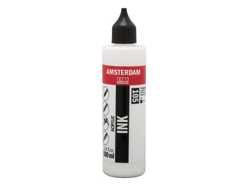 Acrylic ink - Amsterdam - 105, Titanium White, 100 ml