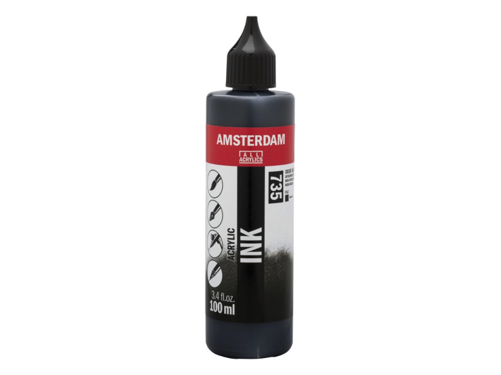 Acrylic ink - Amsterdam - 735, Oxide Black, 100 ml
