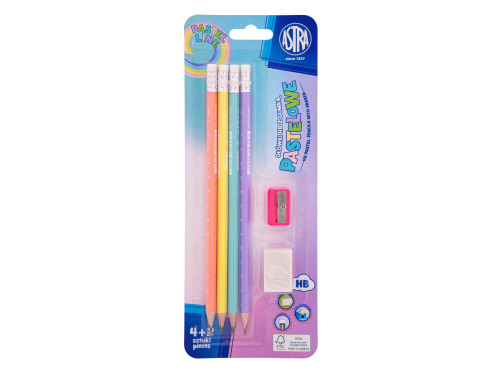 Set of pastel pencils - Astra - HB, 4 pcs.