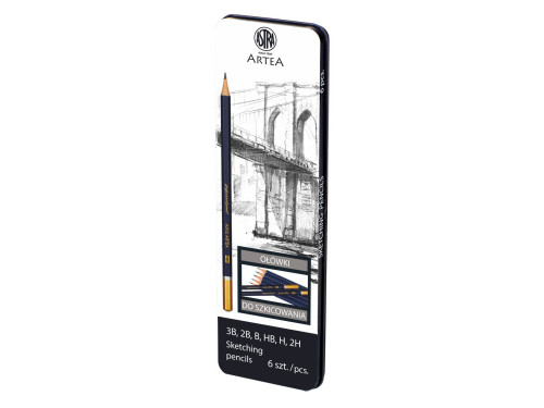 Set of sketching Artea pencils - Astra - 6 pcs.