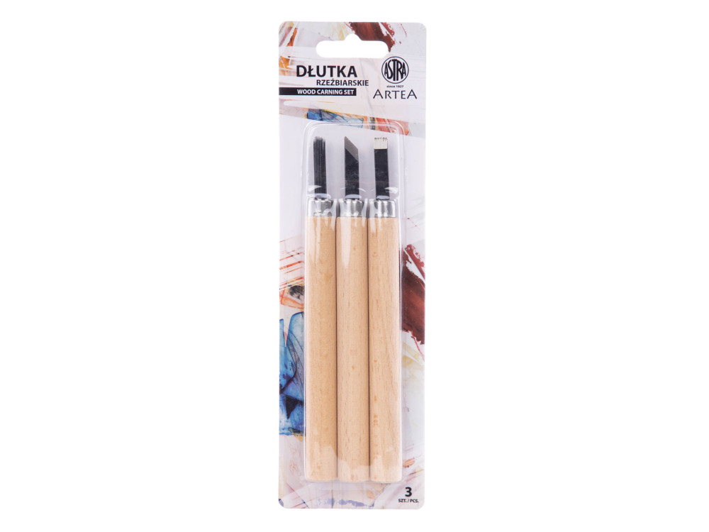 Wood carning set Artea - Astra - 3 pcs.