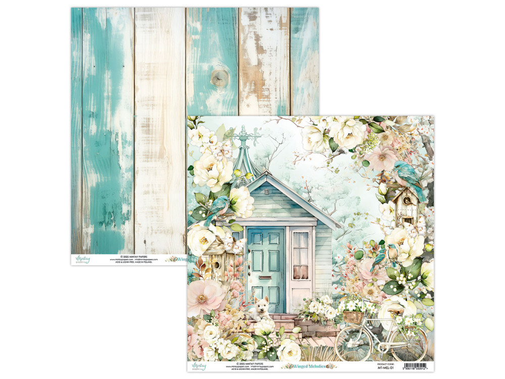 Papier do scrapbookingu 30,5 x 30,5 cm - Mintay - Winged Melodies 01