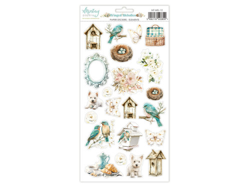 Set of paper stickers 15,2 x 20,3 cm - Mintay - Winged Melodies