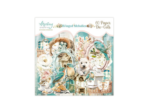 Set of paper die-cuts - Mintay - Winged Melodies, 60 pcs.