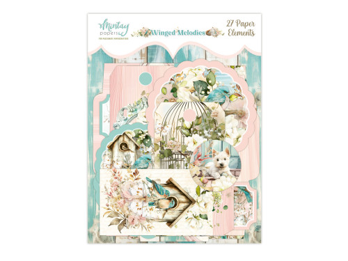 Set of paper elements, tags - Mintay - Winged Melodies, 27 pcs.