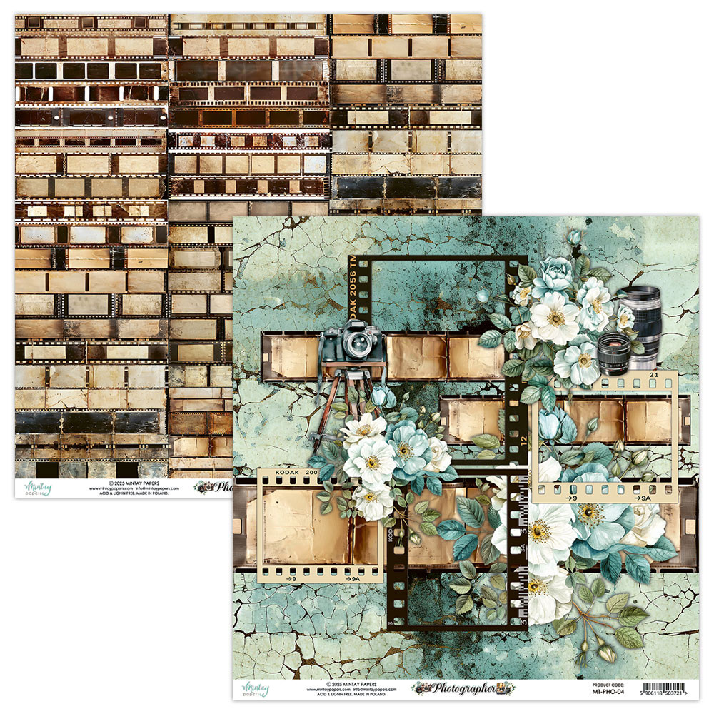 Scrapbooking paper 30,5 x 30,5 cm - Mintay - Photographer 04