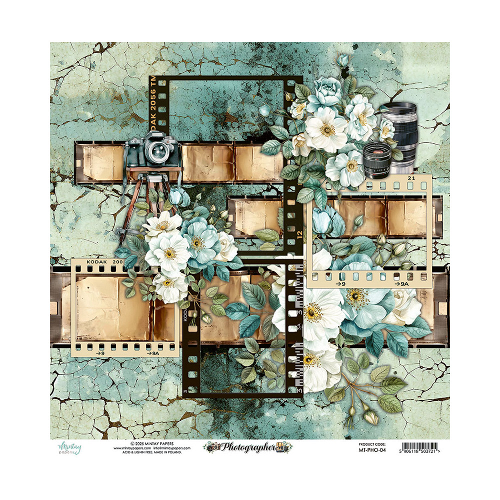 Scrapbooking paper 30,5 x 30,5 cm - Mintay - Photographer 04