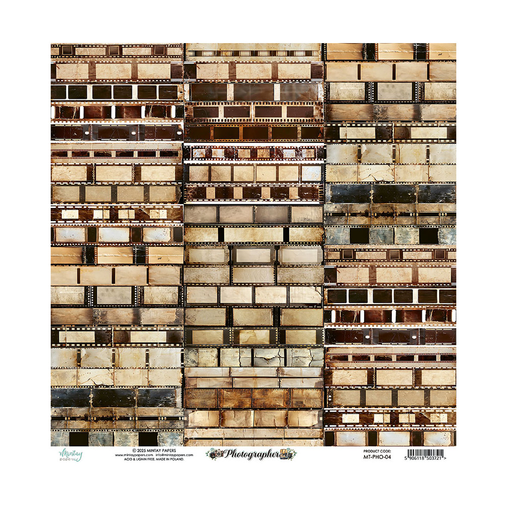 Scrapbooking paper 30,5 x 30,5 cm - Mintay - Photographer 04