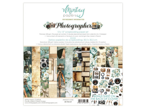 Set of scrapbooking papers 30,5 x 30,5 cm - Mintay - Photographer