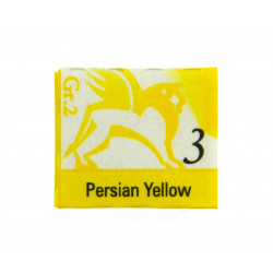 Watercolors in half pans - Renesans - 3, persian yellow, 1,5 ml