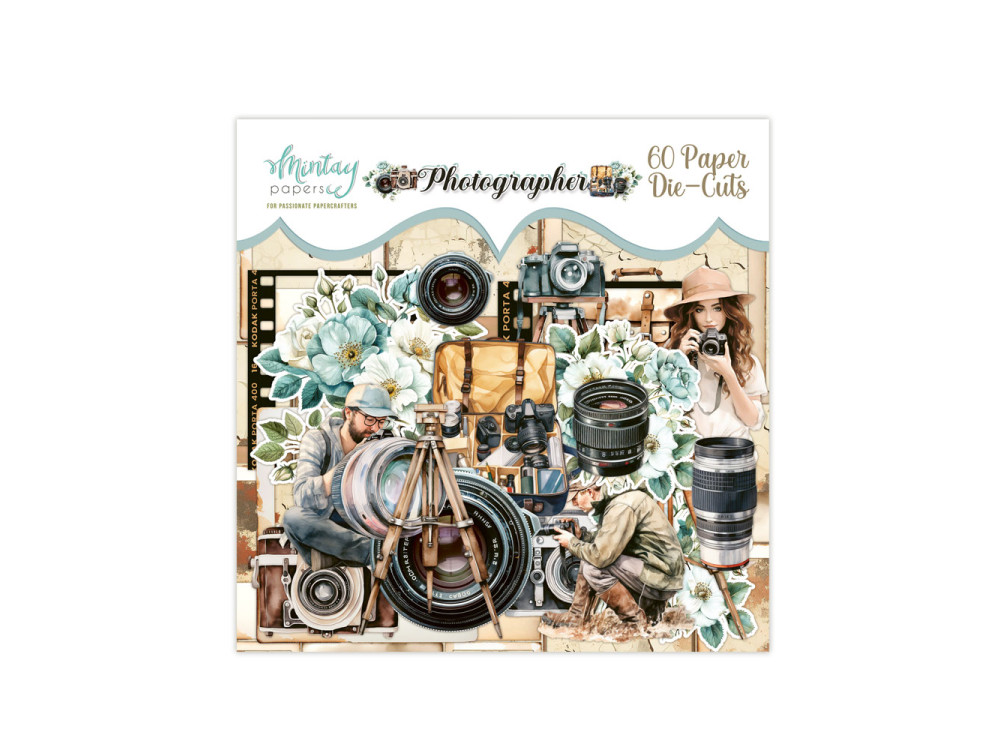 Set of paper die-cuts - Mintay - Photographer, 60 pcs.
