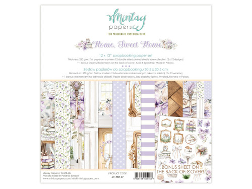 Zestaw papierów do scrapbookingu 30,5 x 30,5 cm - Mintay - Home Sweet Home