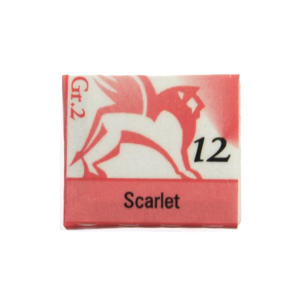 Akwarele w półkostkach - Renesans - 12, scarlet, 1,5 ml