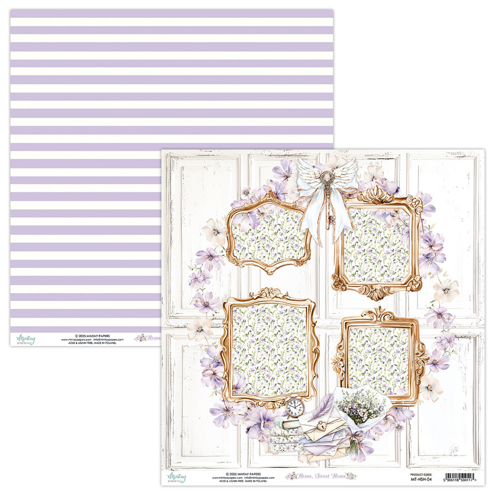 Set of scrapbooking papers 20,3 x 20,3 cm - Mintay - Home Sweet Home