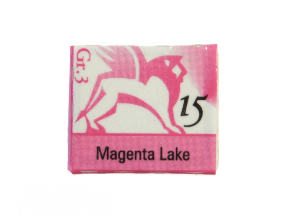 Akwarele w półkostkach - Renesans - 15, magenta lake, 1,5 ml