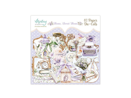 Set of paper die-cuts - Mintay - Home Sweet Home, 60 pcs.