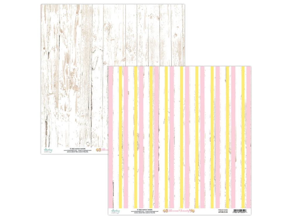 Scrapbooking paper 30,5 x 30,5 cm - Mintay - Blossom Serenity 04