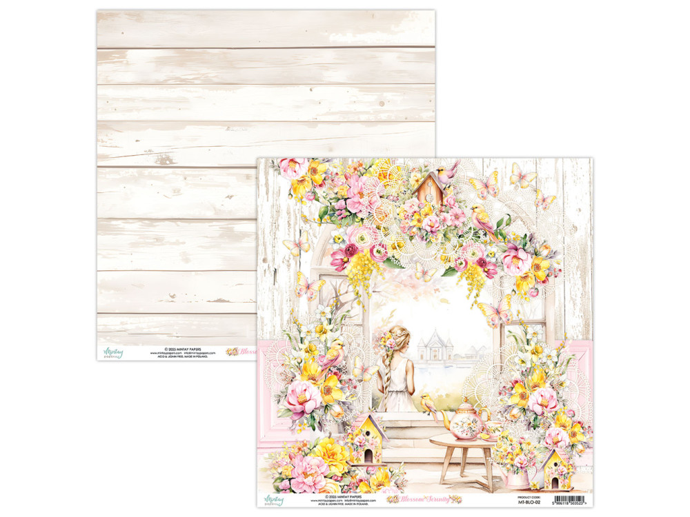 Papier do scrapbookingu 30,5 x 30,5 cm - Mintay - Blossom Serenity 02