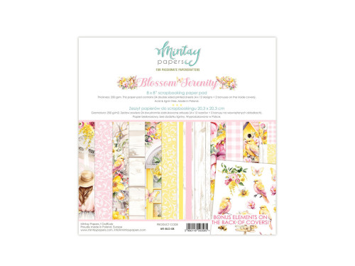 Set of scrapbooking papers 15,2 x 15,2 cm - Mintay - Blossom Serenity
