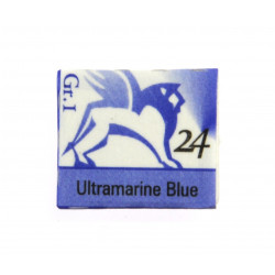 Watercolors in half pans - Renesans - 24, ultramarine blue, 1,5 ml