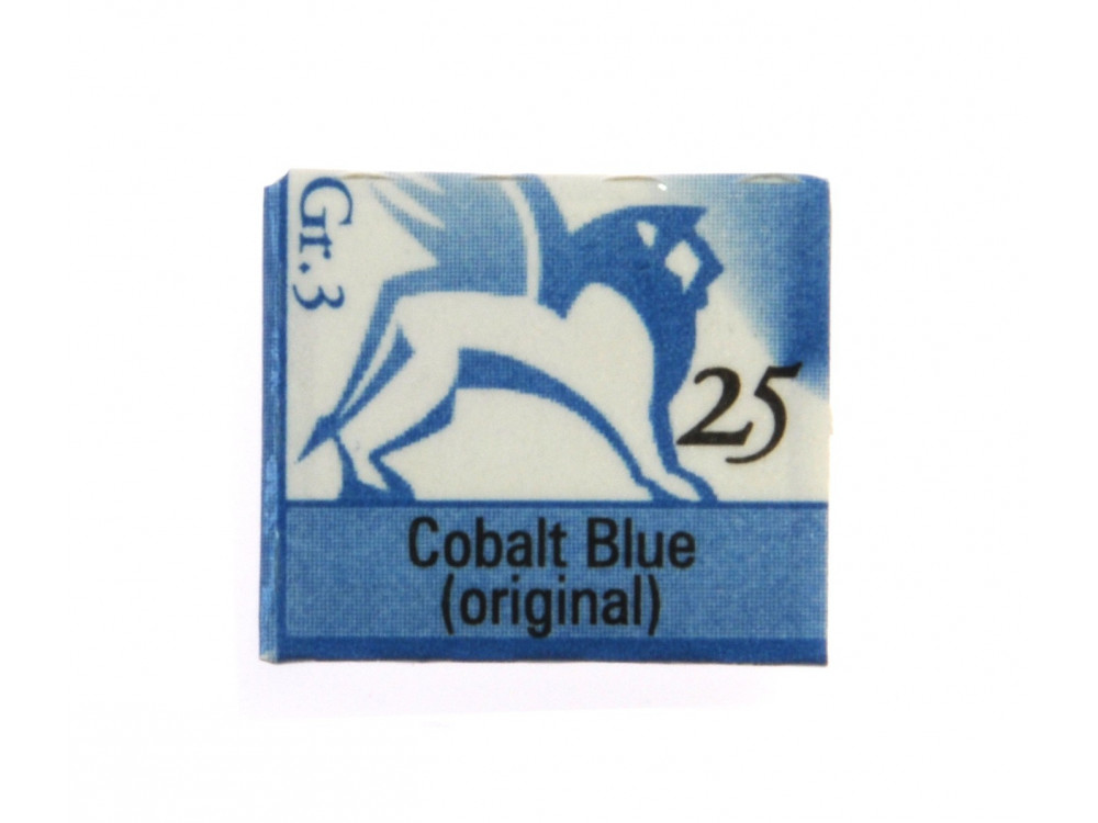 Watercolors in half pans - Renesans - 25, cobalt blue, 1,5 ml