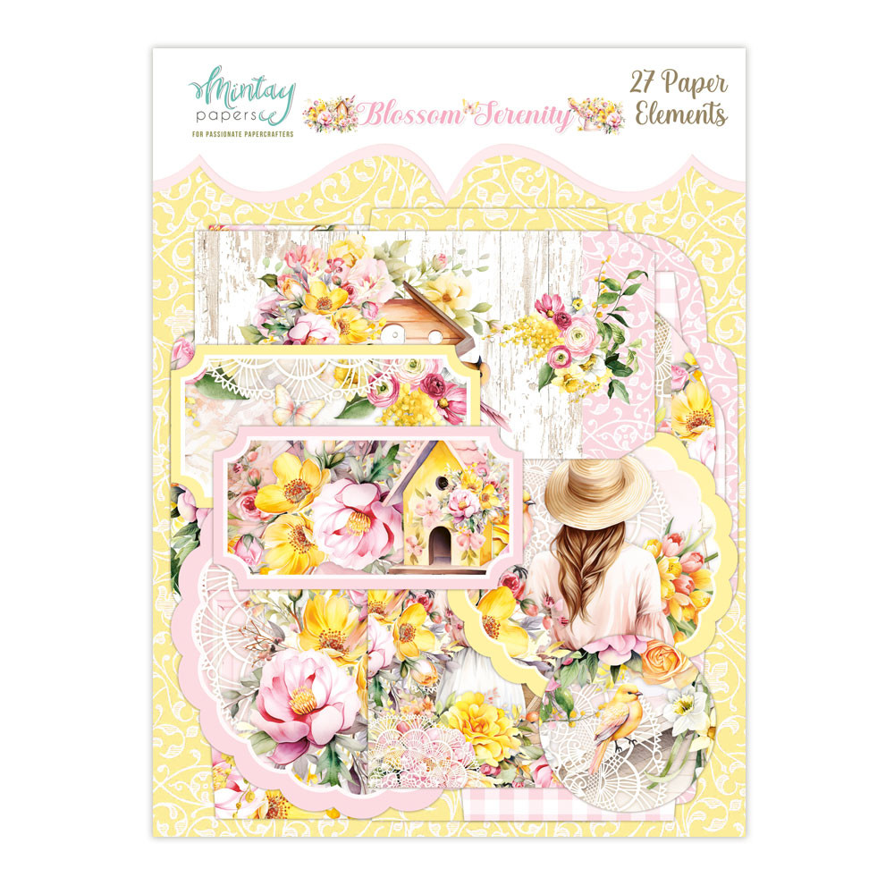 Set of paper elements, tags - Mintay - Blossom Serenity, 27 pcs.