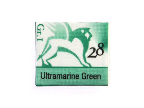 Akwarele w półkostkach - Renesans - 28, ultramarine green, 1,5 ml