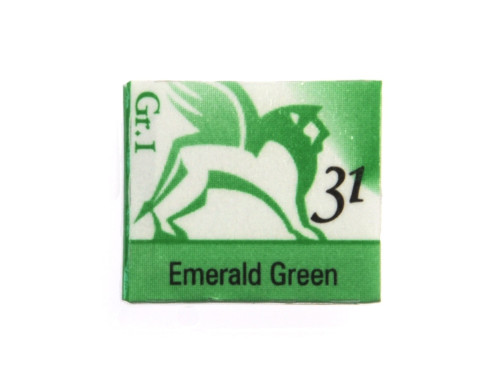 Akwarele w półkostkach - Renesans - 31, emerald green, 1,5 ml