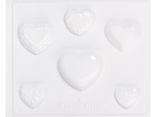 Set of molds for plaster casting - Knorr Prandell - Hearts, 6 pcs.