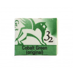 Watercolors in half pans - Renesans - 32, cobalt green, 1,5 ml