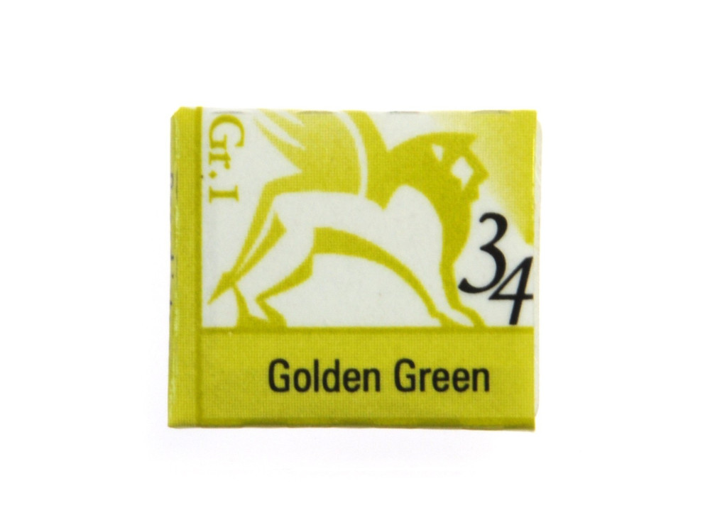 Akwarele w półkostkach - Renesans - 34, golden green, 1,5 ml
