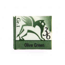 Akwarele w półkostkach - Renesans - 36, olive green, 1,5 ml