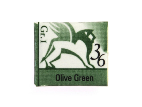 Akwarele w półkostkach - Renesans - 36, olive green, 1,5 ml
